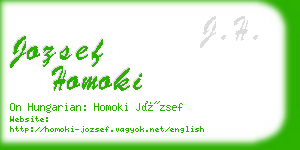 jozsef homoki business card